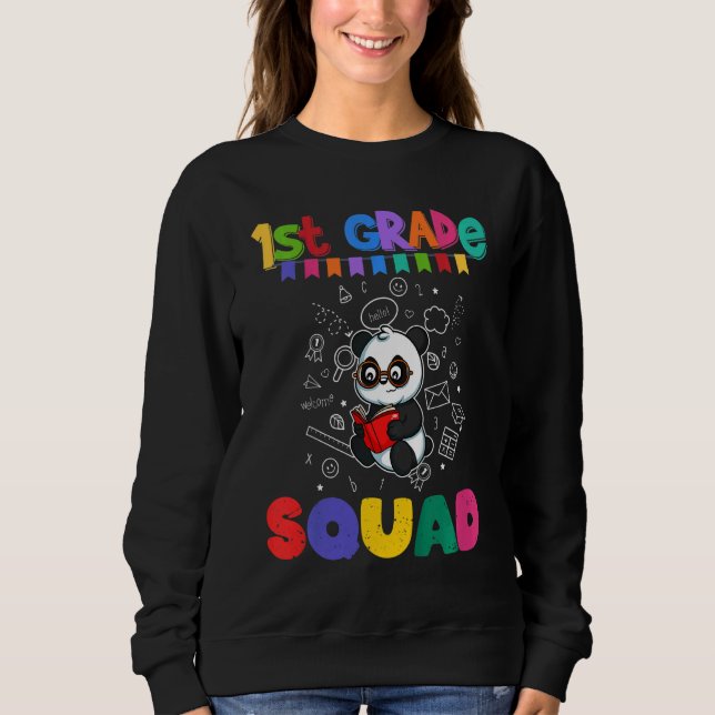 Sudadera Niños de primer grado Squad Panda Bear Elemental S (Anverso)