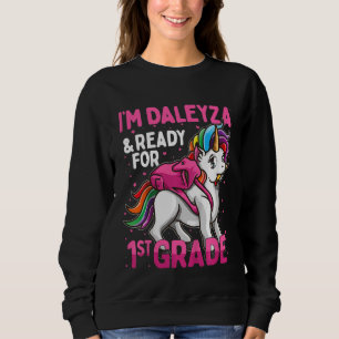Sudadera Niños de primer grado Unicorn Soy Daleyza y estoy