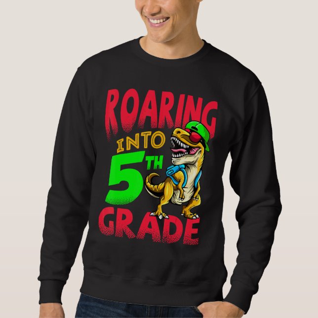 Sudadera Niños de quinto grado de dinosaurio T-Rex (Anverso)