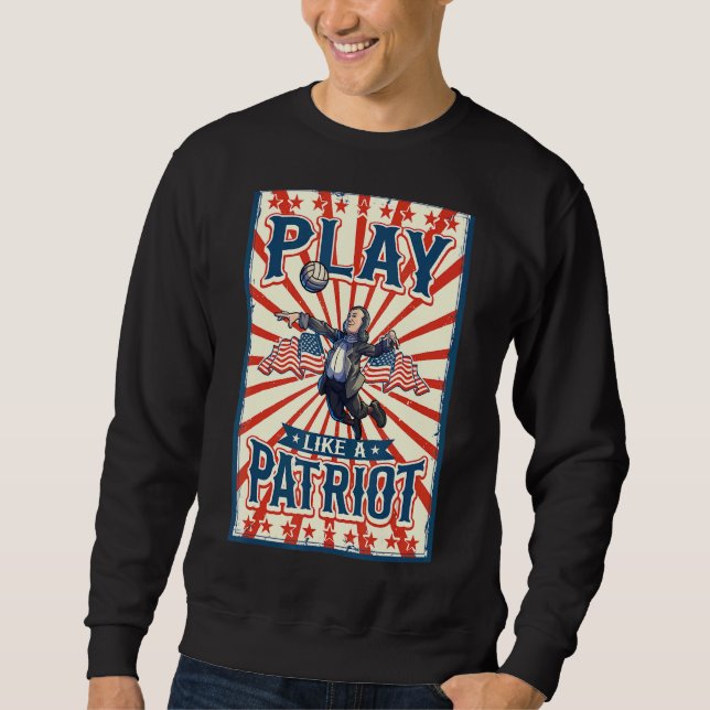 Sudadera Niños De Voleibol Benjamin Franklin 4 De Julio (Anverso)