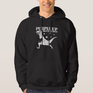 Sudadera Niños Dinosaurio Raptor Militar Purpura Arriba