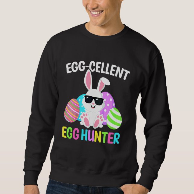 Sudadera Niños Eggcellent Egg Hunt Easter Bunny Toddler Boy (Anverso)