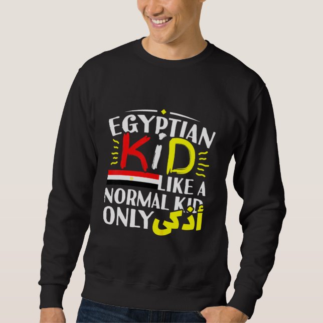 Sudadera Niños egipcios niños niños Chicas árabes escriben  (Anverso)