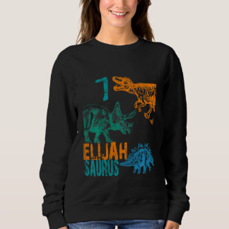 Sudadera Niños Elijah Saurus 7º cumpleaños Niños Rex Bda
