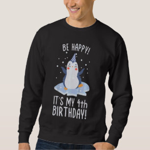 Sudadera Niños es mi cuarto pingüino de cumpleaños de cuatr