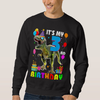 Sudadera Niños es mi tercer cumpleaños feliz 3 años Rex 2