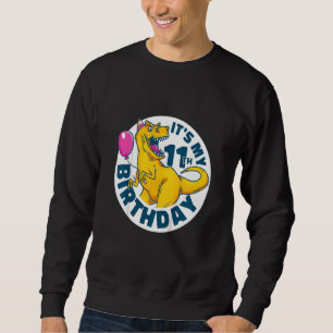 Sudadera Niños es mi undécimo cumpleaños feliz 11 años Rex