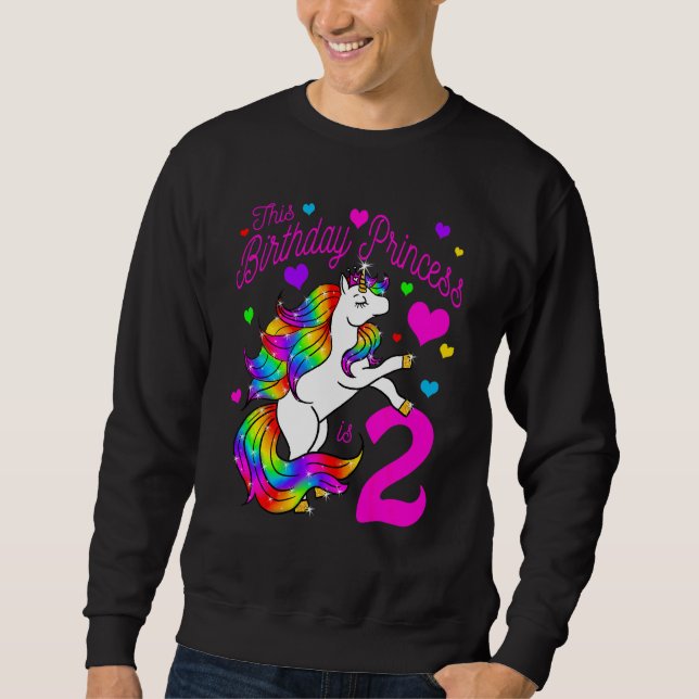 Sudadera Niños Esta Princesa De Cumpleaños Es El Segundo Ch (Anverso)