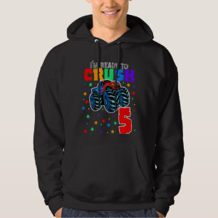 Sudadera Niños estoy listo para aplastar 5 monstruos Camión