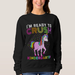 Sudadera Niños Estoy Listo Para Aplastar A Niños Unicorn To