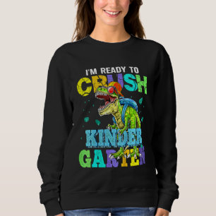 Sudadera Niños Estoy Listo Para Aplastar Kinder Dinosaurio