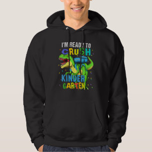 Sudadera Niños Estoy Listo Para Aplastar Kinder Dinosaurio