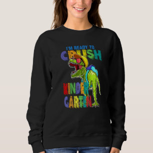 Sudadera Niños Estoy Listo Para Aplastar Kinder Dinosaurio