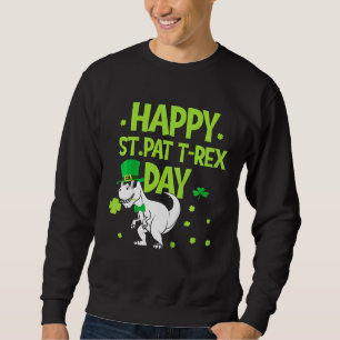 Sudadera Niños felices Día de St Pat Trex Dino St Patricks
