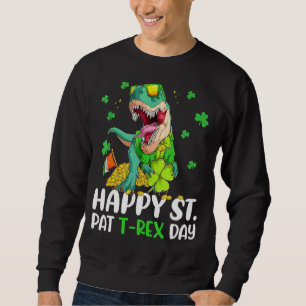 Sudadera Niños felices Día St Pat T Rex Dino Saurus St Patr