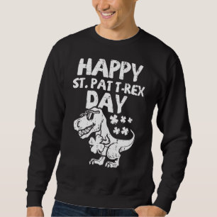 Sudadera Niños felices Día St Pat T-Rex Dino Saurus St Patr