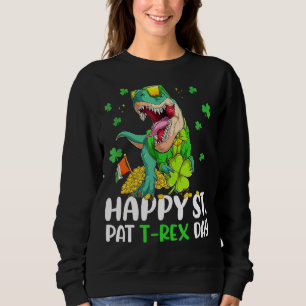 Sudadera Niños felices Día St Pat T Rex Dino Saurus St Patr
