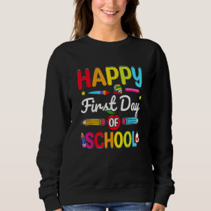 Sudadera Niños Felices Primer Día De Escuela Maestro Regres