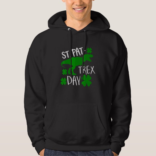 Sudadera Niños Feliz Día de San Pat Trex Dino Patricks Todd (Anverso)
