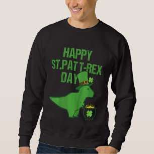 Sudadera Niños Feliz Día De St Pat Trex Dino St Patricks Pa