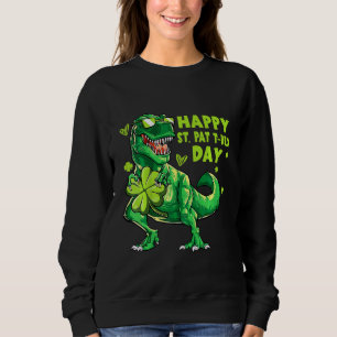 Sudadera Niños Feliz Día De St Pat Trex Dino St Patricks Pa