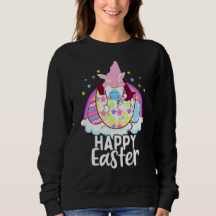 Sudadera Niños Feliz Pascua Gnome Bunny Dino Niños Chicas E