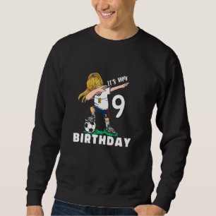 Sudadera Niños Fútbol cumpleaños 9 años dab danc