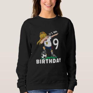 Sudadera Niños Fútbol cumpleaños 9 años dab danc