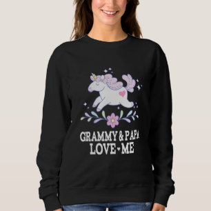Sudadera Niños Grammy Y Papá Me Aman Nieta Unicorn