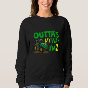 Sudadera Niños Guay Farm Tractor 2do cumpleaños Tee Outta'