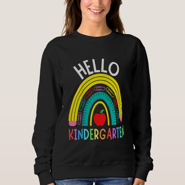 Sudadera Niños Hola Kinder Formas Geniales Arcoiris Diversi (Anverso)