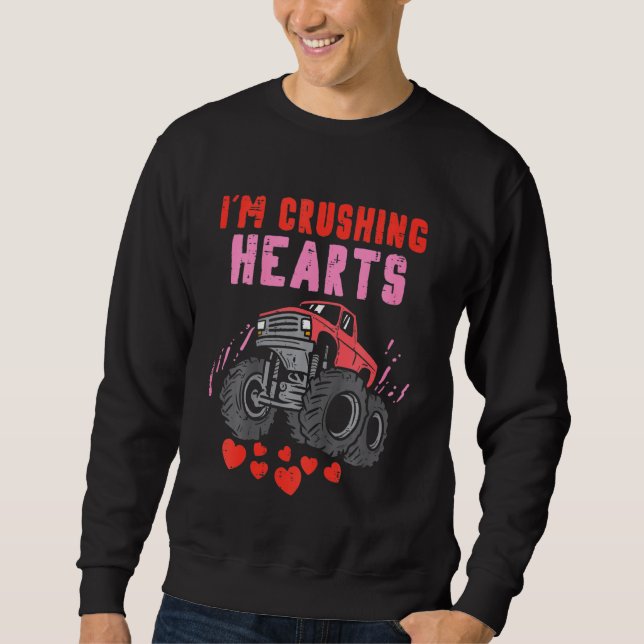 Sudadera Niños I Crush Heart Monster Camión Niño Niños Niño (Anverso)
