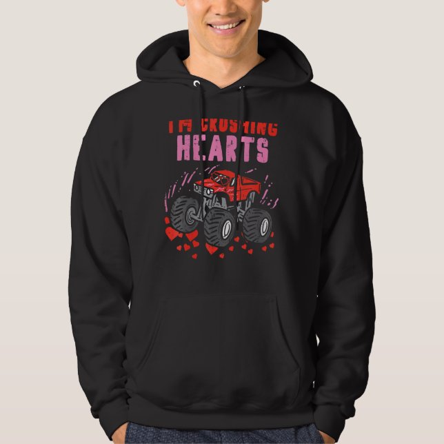 Sudadera Niños I Crush Heart Monster Camión Niño Niños Niño (Anverso)