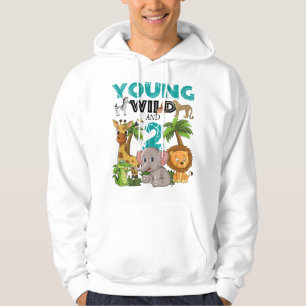 Sudadera Niños Jóvenes Salvajes Y 2 - Cumpleaños Safari Zoo