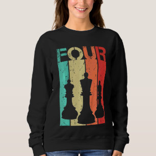 Sudadera Niños Jugador de ajedrez de 4 años Cumpleaños Chic