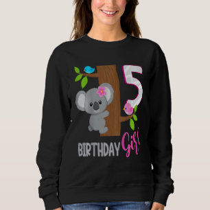 Sudadera Niños Koala de 5 años Cumpleaños Chica Koalafied 5