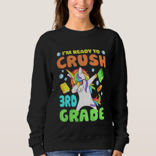 Sudadera Niños Listos Para Aplastar A Unicornio De 3er Grad