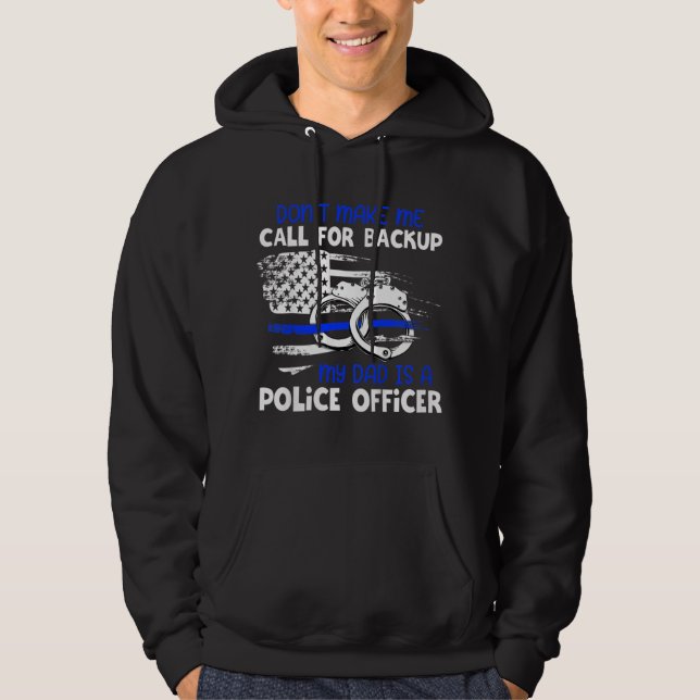 Sudadera Niños Mi Papi Es Oficial De Policía Orgulloso Papá (Anverso)