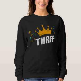 Sudadera Niños Mi tercer cumpleaños con corona y yo tengo t