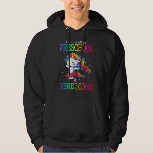 Sudadera Niños Miran El Preescolar Aquí Vengo Unicornio