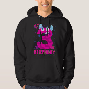 Sudadera Niños Monstruos de 3 años Feliz cumpleaños es mi t