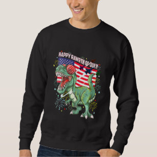 Sudadera Niños Niños Feliz Día De Julio Dinosaurio T Rex 4