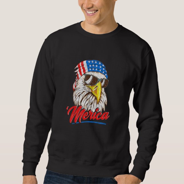 Sudadera Niños Niños Merica Merica Águila Gritando Águila (Anverso)