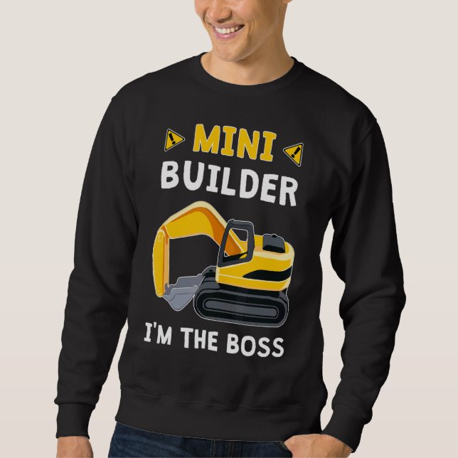Sudadera Niños Niños Niños Niños Pequeños Mini Constructor  (Anverso)