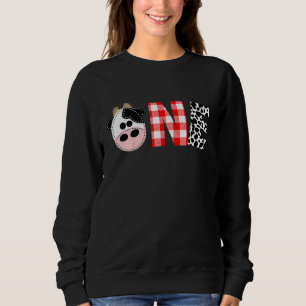 Sudadera Niños Primer Birthday Boy Cow Farm, Vaca de Cumple