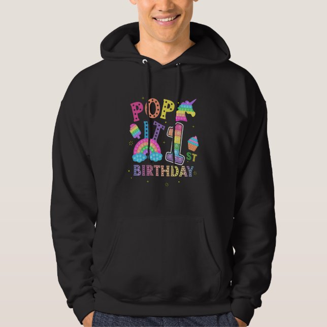 Sudadera Niños Primer cumpleaños Pop 1 año Fiesta de compra (Anverso)