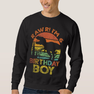 Sudadera Niños Rawr Im 6 6º cumpleaños Dinosaur Rex 6 Años 