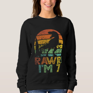 Sudadera Niños Rawr Im 7 Dinosaur Rex Niño De 7 Años 7Bi
