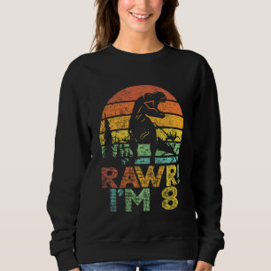 Sudadera Niños Rawr Im 8 Dinosaur Rex Niños De 8 Años 8º Bi