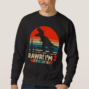 Sudadera Niños Rawr Tengo 2 Rex 2 años Segundo Nacimiento N